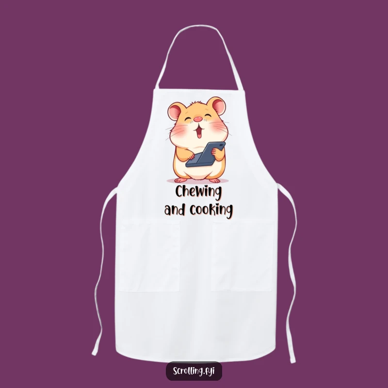 Funny Hamster Scroll Master Apron: Cook & Scroll with Pet-Themed Humor!