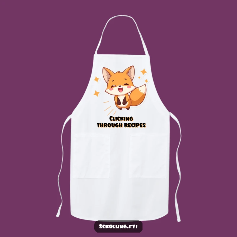 Funny Fox Cooking Apron - Hilarious Kitchen Gift for Digital Chefs