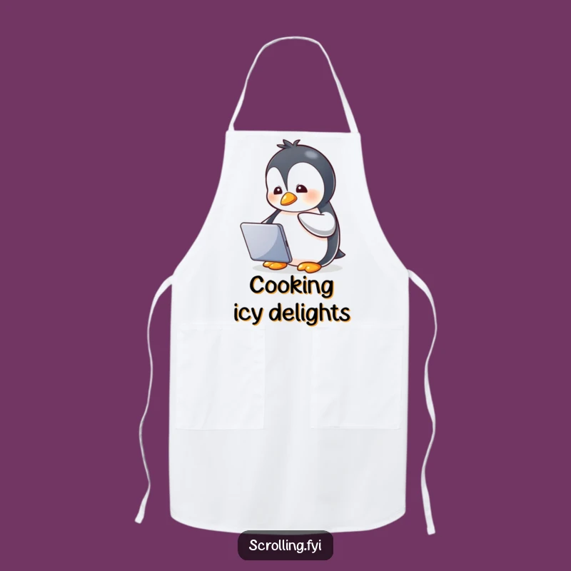 Funny Penguin Screen Time Apron: A Hilarious Gift for Kitchen Entertainers