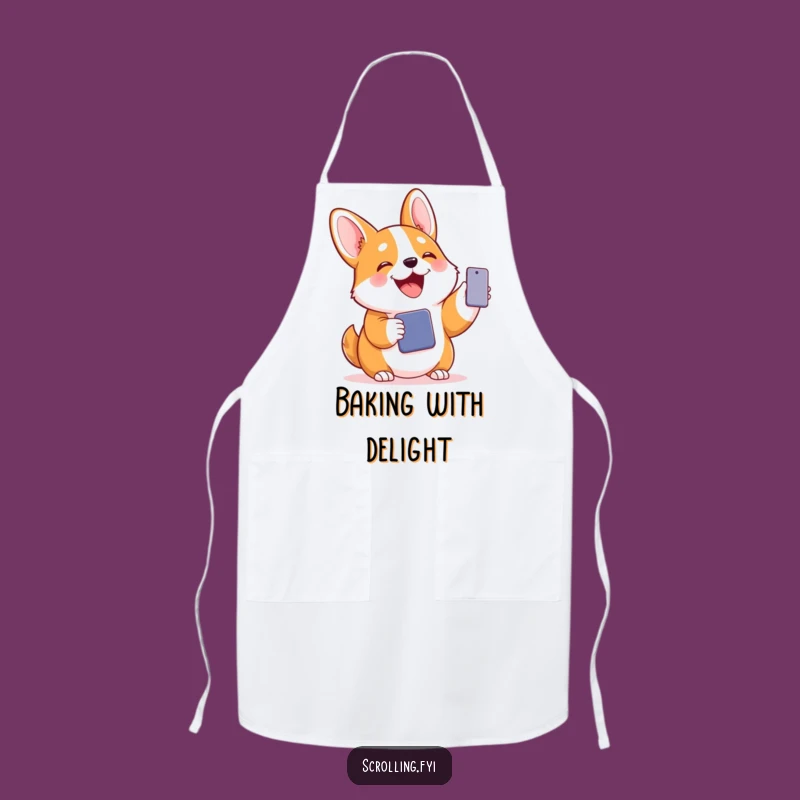 Funny Corgi Kitchen Communicator Apron: A Hilarious Gift for Dog-Loving Chefs