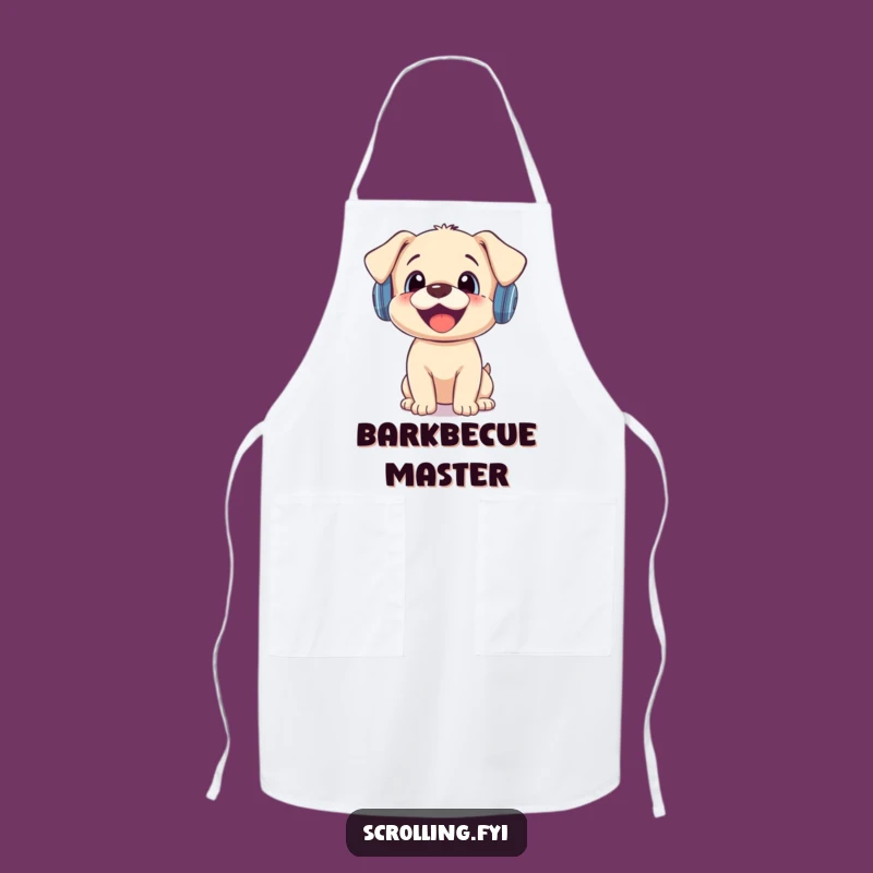 Funny Puppy Notification Apron: Cook with Joyful Pup-Powered Surprise!