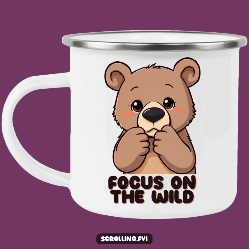 Funny Bear Camping Mug - Durable and Focused Gift for Outdoorsy Types