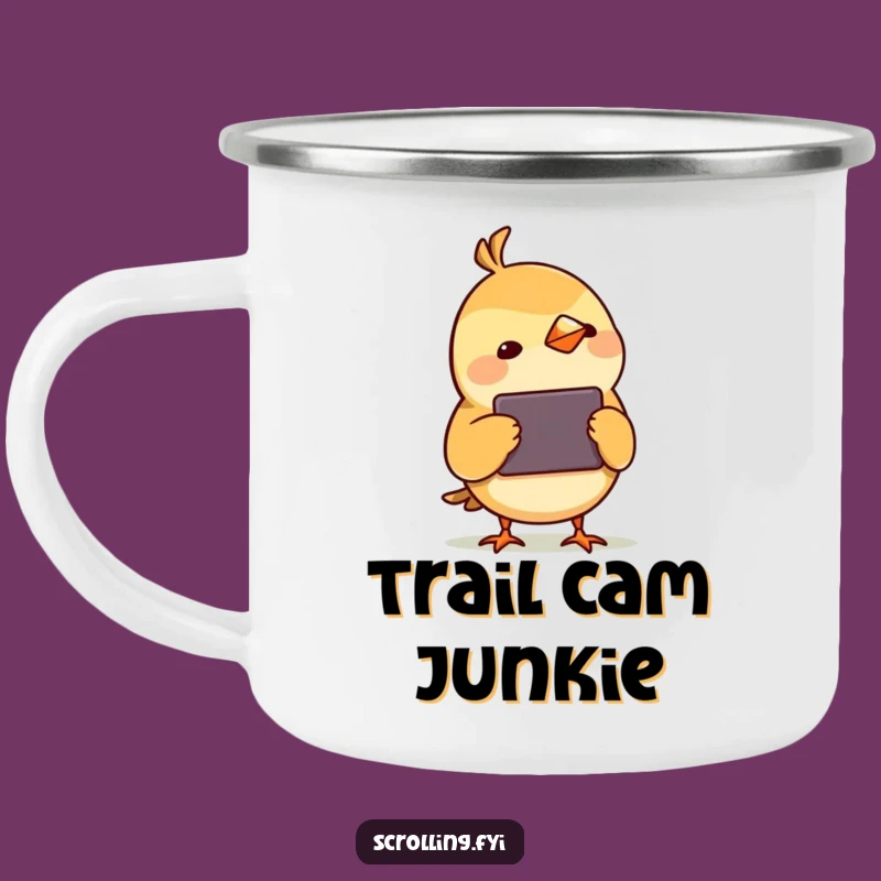 Funny Bird Watching Device Camping Mug, Durable Tech Humor Cup, Ideal Funny Outdoor Gift