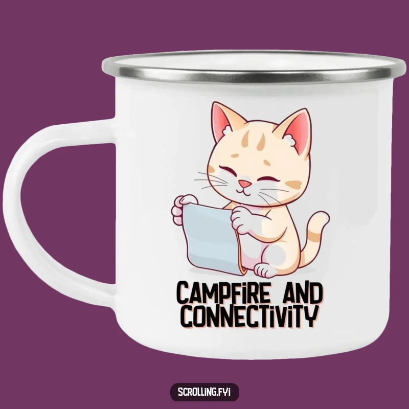 Funny Cat Camping Mug: Hilarious Outdoor Companion, Purrfect Funny Gift!