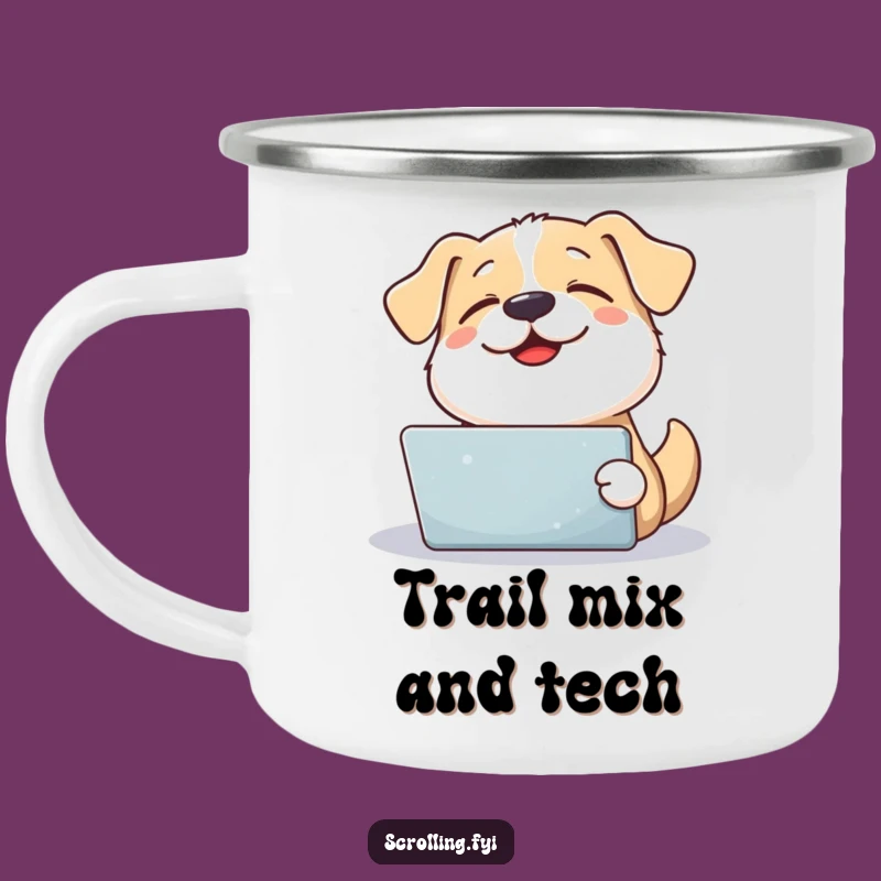 Funny Dog Campfire Tablet Mug: Durable Outdoor Humor Mug, Hilarious Pet Gift