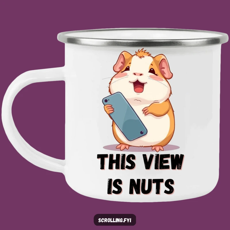 Funny Giggling Guinea Pig Camping Mug: Hilarious Outdoor Drinkware for Trailside Chuckles