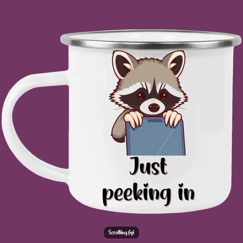 Funny Mischievous Raccoon Camping Mug: Campfire Secrets & Sips, Hilarious Funny Gift