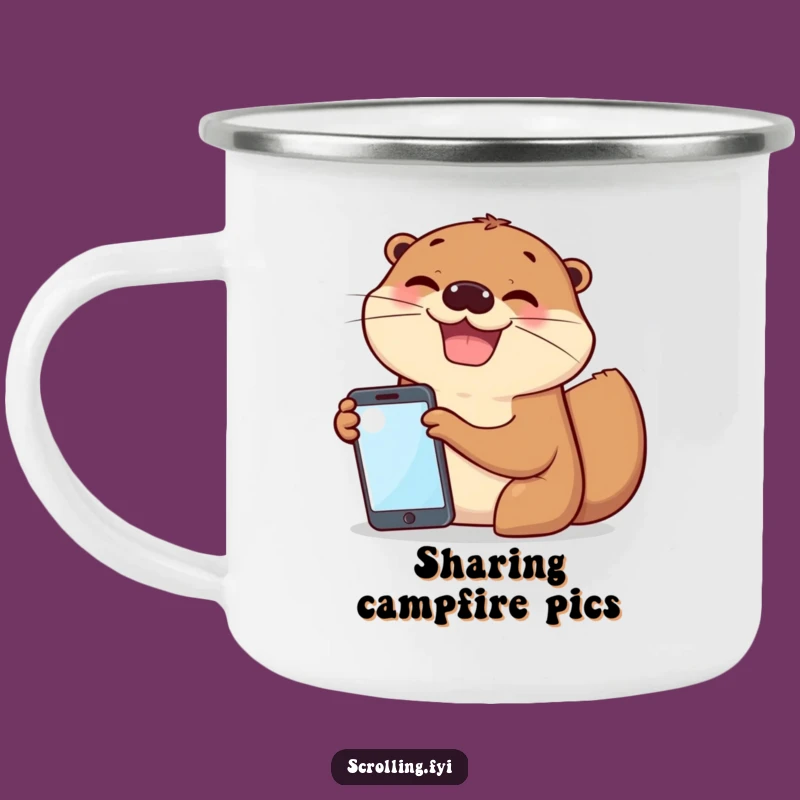 Funny Otter Sharing Camping Mug: Adventure & Friendship