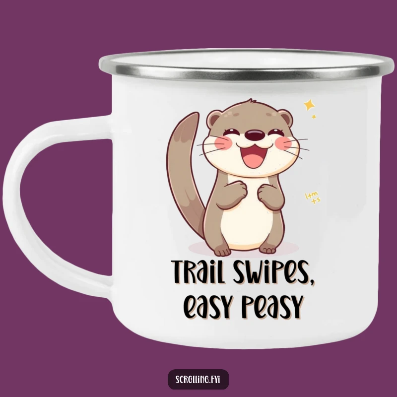 Funny Otter Tech Camping Mug: Stay Connected Outdoors