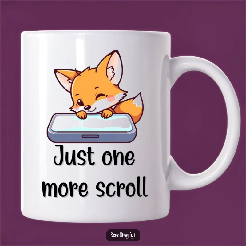 Funny Fox Tech Peek Mug: A Hilarious Gift for Tech-Savvy Fox Lovers