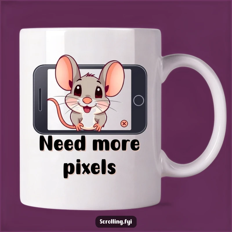 Funny Mouse Phone Mug: Hilarious Tech Lover Gift for Curious Critters
