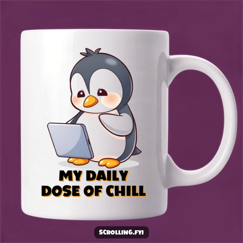 Funny Penguin Tablet Watcher Mug: The Perfect Gift for Penguin Lovers and Screen Fans