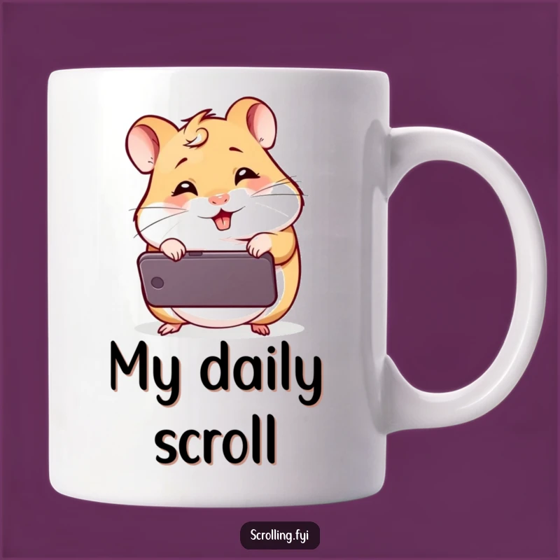 Funny Giggling Hamster Phone Meme Mug, Perfect Hilarious Gift for Hamster Lovers
