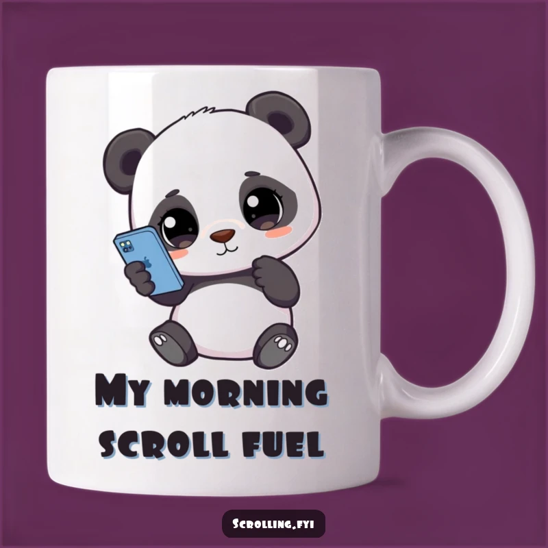 Funny Panda Phone Mug: Stay Connected with Adorable Style