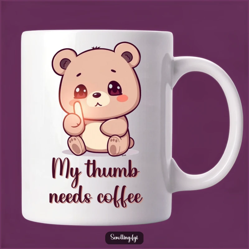 Funny Bear Screen Addict Mug: Hilarious Gift for Tech Lovers