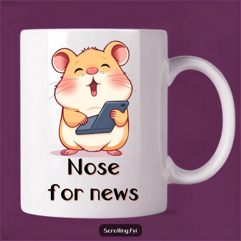 Funny Hamster Scroll Master Mug: Hilarious Digital Addict Gift for Pet Lovers