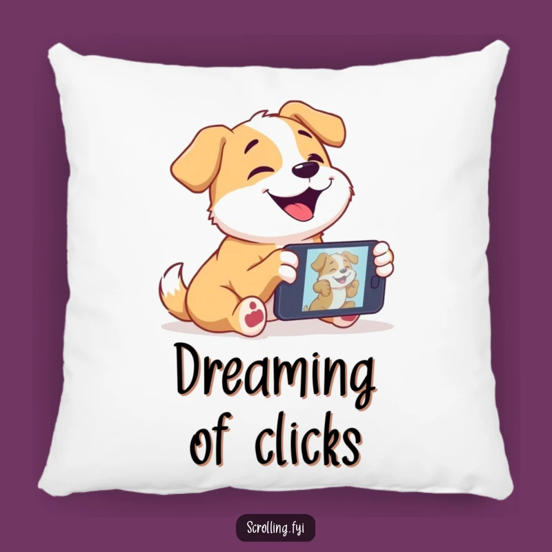 Funny Dog Pillow: A Comfy Seat for Your 'Screen Watching' Pup!