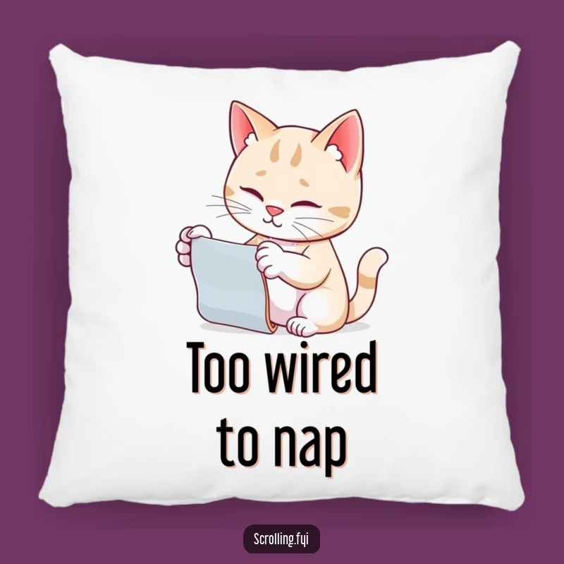 Funny Cat Scrolling Pillow: Cozy & Hilarious Feline Comfort, Super Funny Gift!