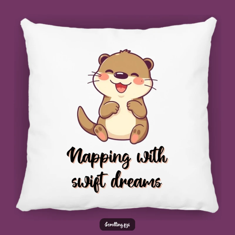 Funny Otter Tech Pillow: Cozy Accent for Digital, Humorous Spaces