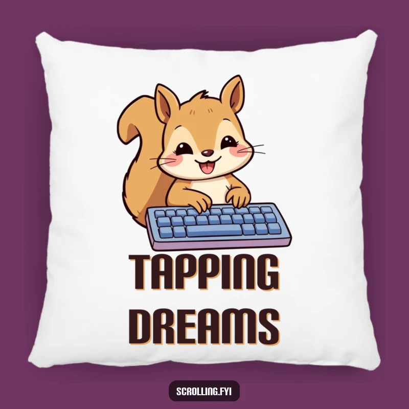 Funny Squirrel Pillow - Add Cozy Humor to Your Desk Space