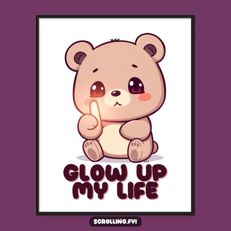 Funny Bear Screen Addict Digital Art: Hilarious Tech Wall Decor