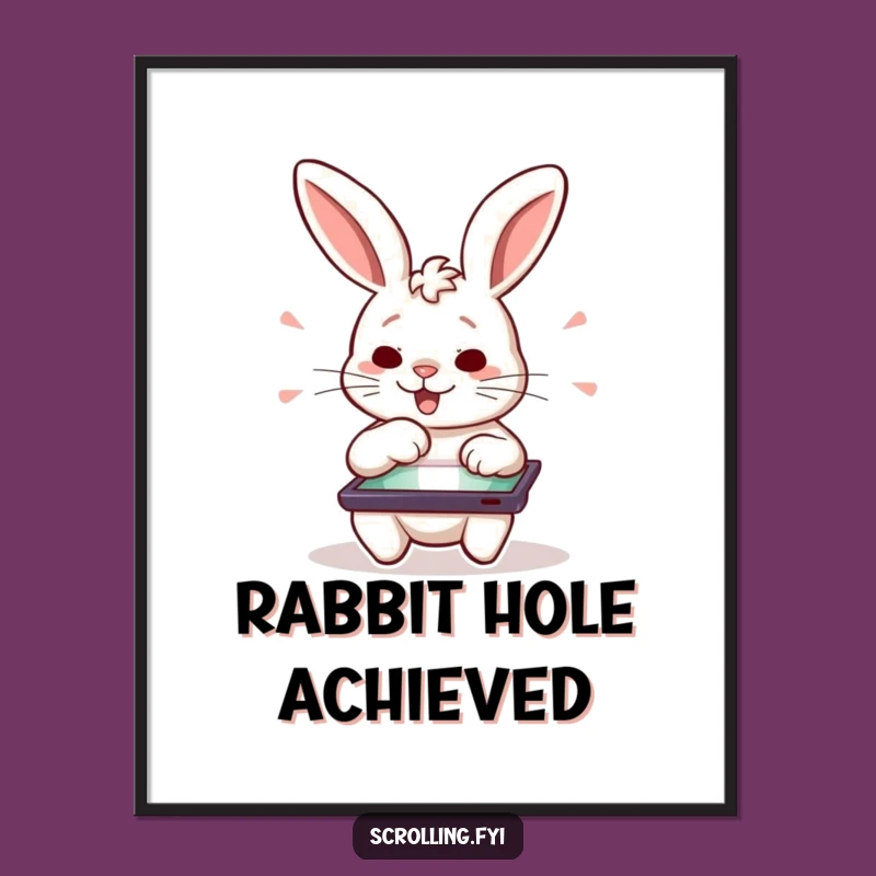 Funny Rabbit Digital Print: Instant Vibrant Tablet Art Gift