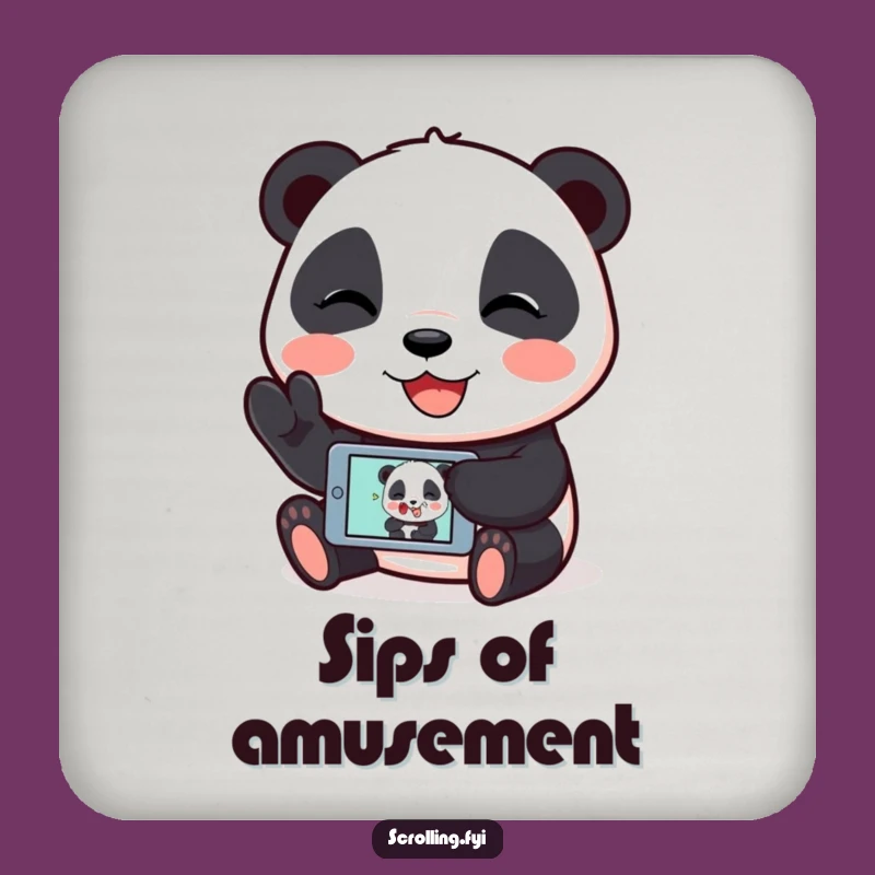Funny Panda Meme Coaster: Protect Surfaces with Humor