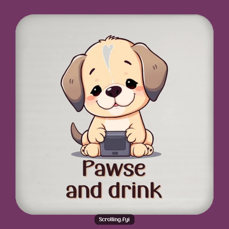 Funny Puppy Screen Coaster: Protect Surfaces with Adorable Dog Charm