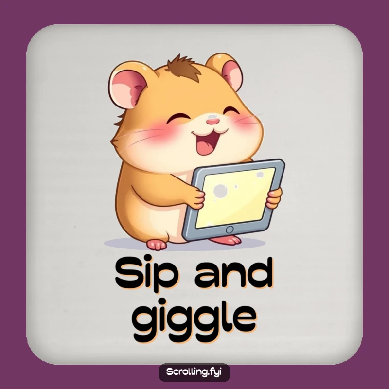 Funny Hamster Tablet Coasters: Cute Tech Protection, Perfect Gift