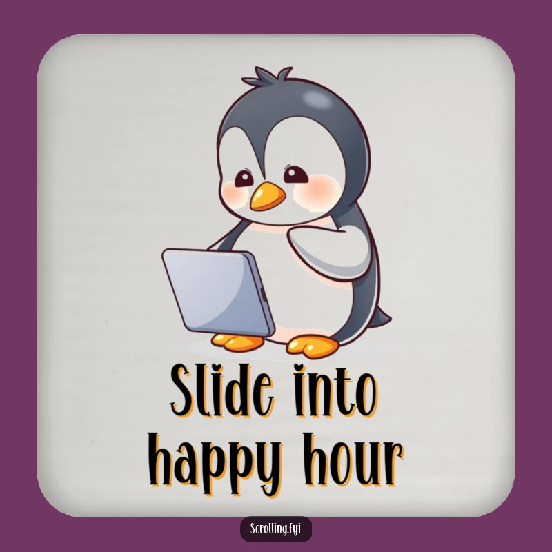 Funny Penguin Tablet Coasters: Protect Surfaces With Hilarious Arctic Charm