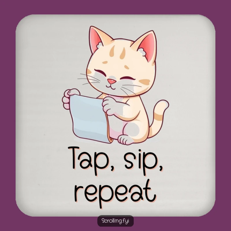 Funny Cat Coaster: Hilarious Pet Accessory, Perfect Funny Gift!