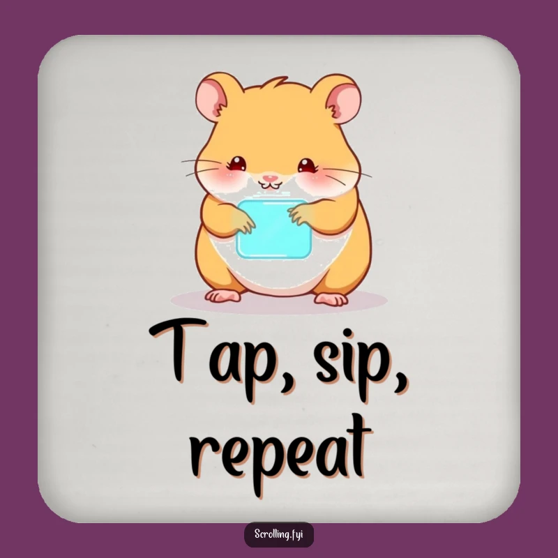 Funny Hamster Coaster: Hilarious Gadget Accessory, Perfect Funny Gift!