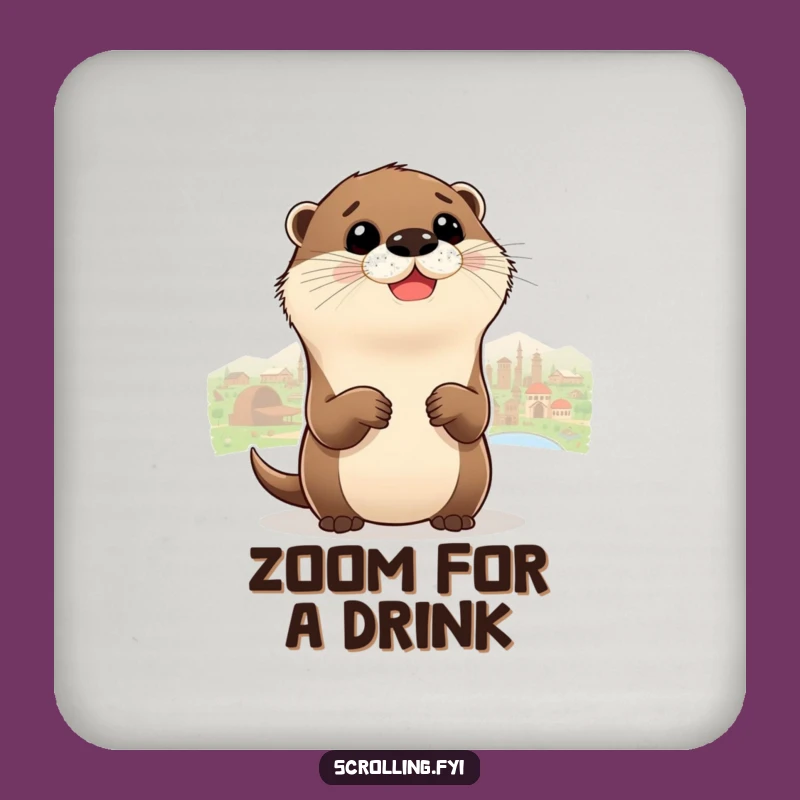 Funny Otter Drink Coasters - Protect Surfaces with Nature's Charm