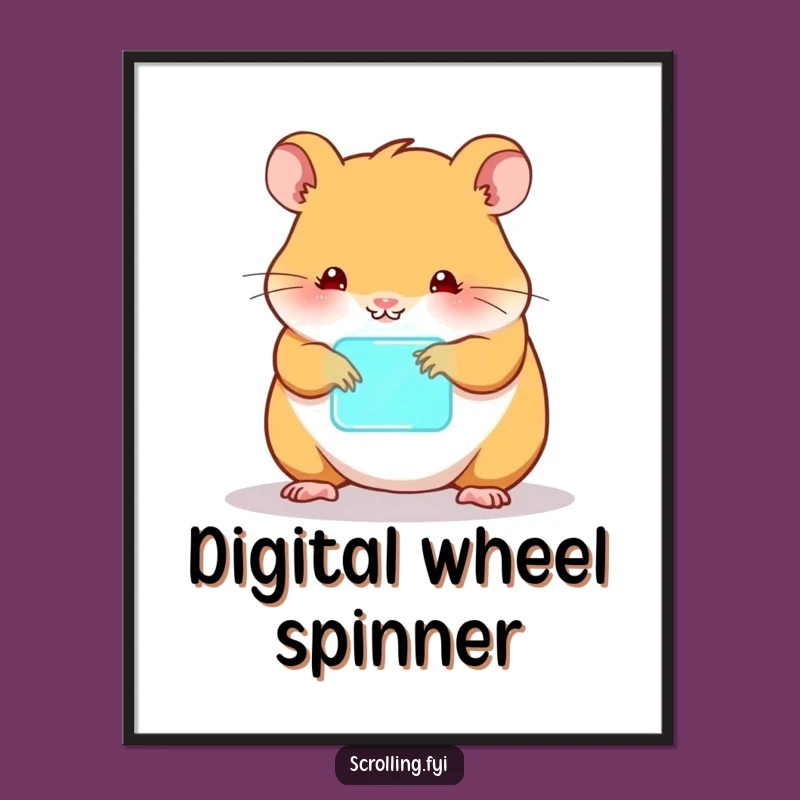 Funny Hamster Tech Poster: Hilarious Gadget Art, Great Funny Gift!