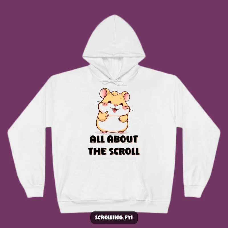 Funny Hamster Hoodie: Cozy Scrolling Hamster, Warm & Hilarious Gift!
