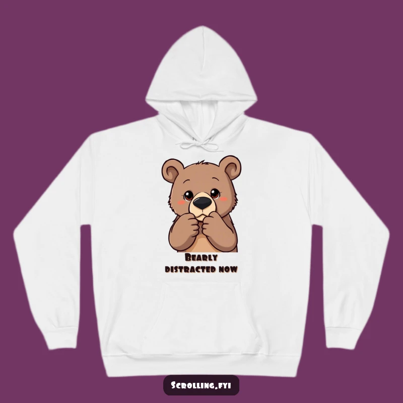 Cozy Funny Bear Hoodie - Warm and Focused Gift for Detail Masters