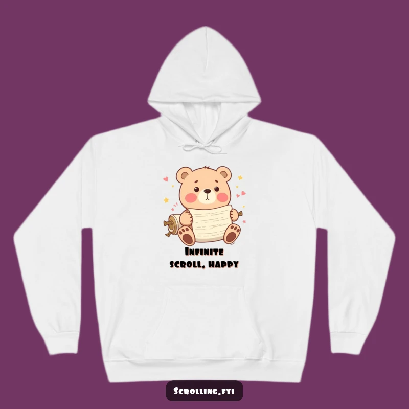 Funny Bear Scrolling Hoodie: Cozy Comfort with a Playful Endless Content Bear