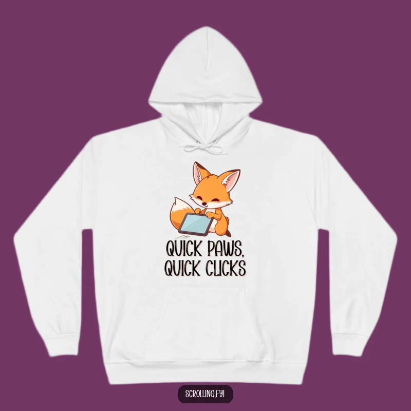Funny Fox Hoodie: Speedy Swiper Fox, Cozy & Hilarious Tech Gift!