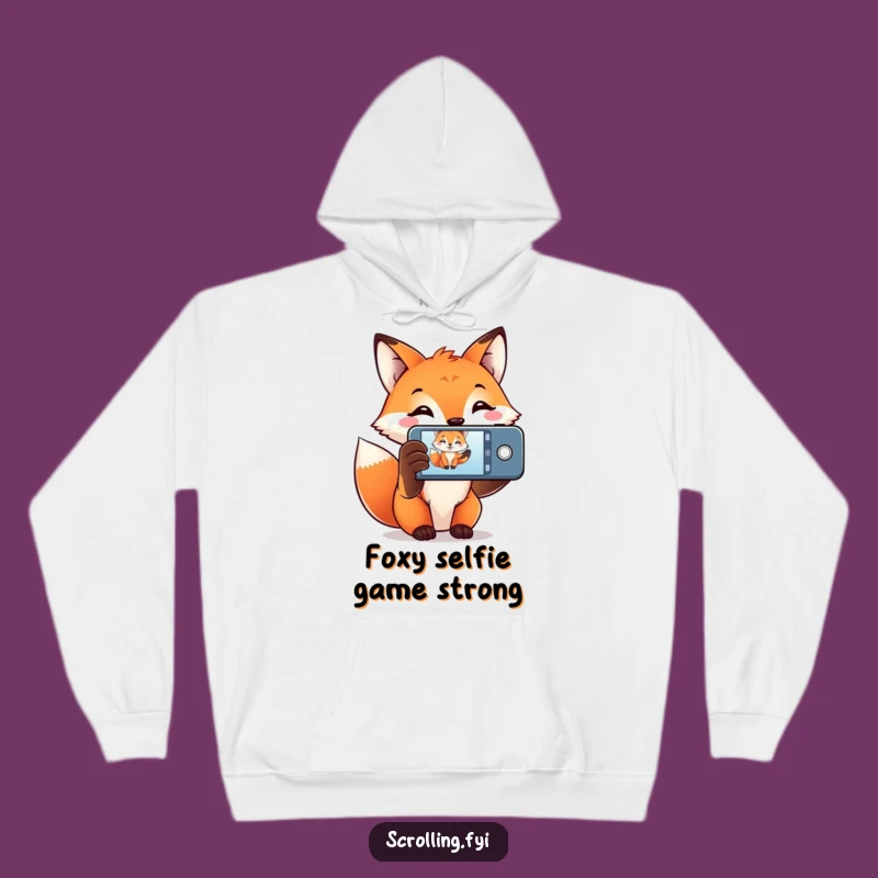 Funny Fox Photographer Hoodie: A Smiling Fox Capturing Memories With Its Phone