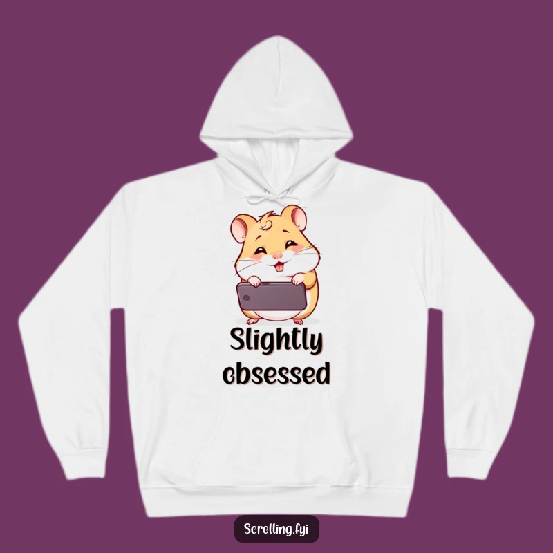 Funny Giggling Hamster Hoodie, Cozy Phone Meme Apparel, Best Funny Gift Ever