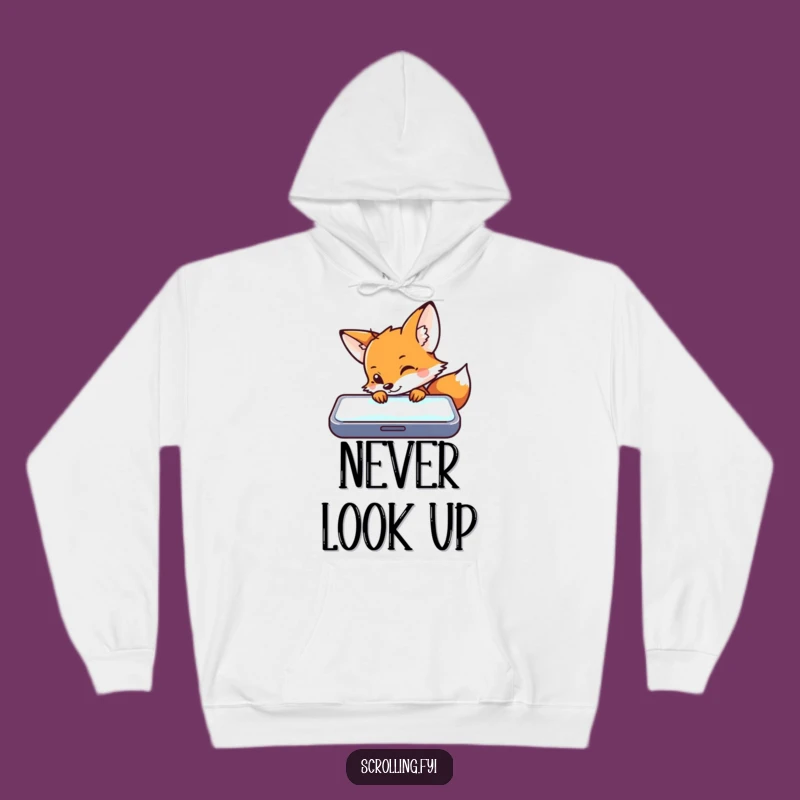 Funny Fox Tech Peek Hoodie: Cozy & Hilarious Gift for Digital Nomads