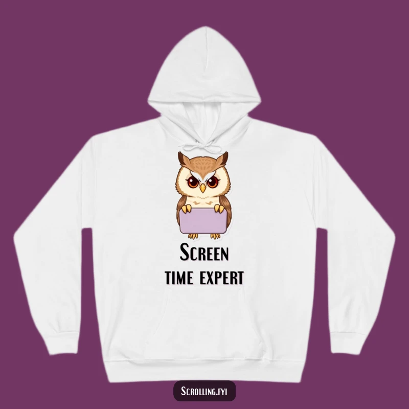 Funny Proud Owl Tech Hoodie - Cozy & Hilarious Gadget Wear