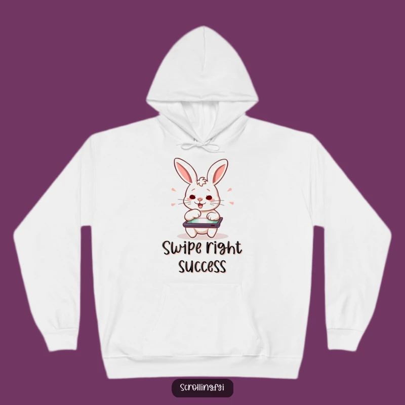 Cozy Funny Rabbit Hoodie: Warm & Hilarious Tablet Companion Gift