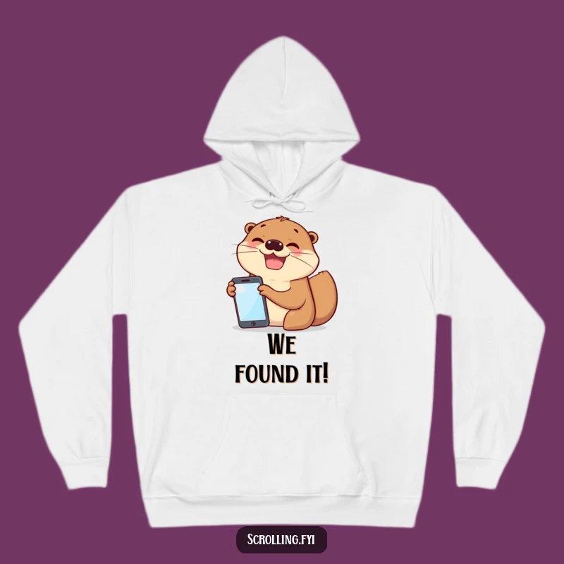 Funny Otter Sharing Hoodie: Cozy & Hilarious Friendship Gift