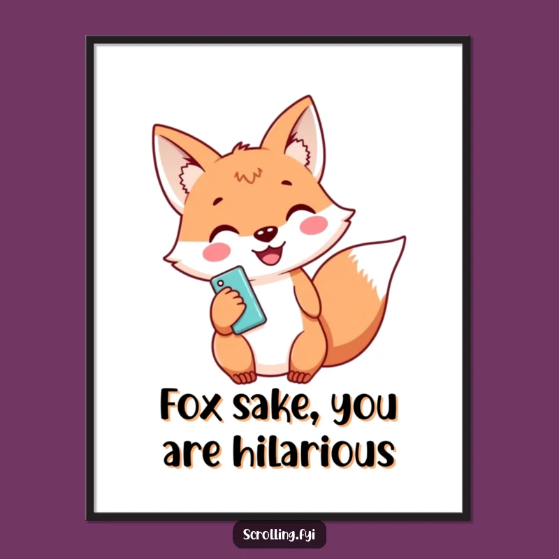 Funny Free Printable Fox Wall Art: Hilarious Downloadable Decor for Any Room