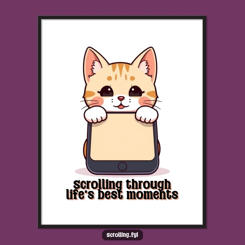 Free Printable Cat Wall Art: Funny Tech Peek Decor, Downloadable DIY Art For Cat Lovers