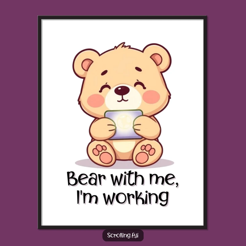Funny Free Printable Bear Wall Art: Hilarious Downloadable Decor for Tech Lovers