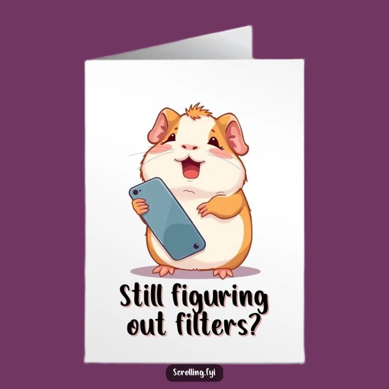 Free Printable Giggling Guinea Pig Birthday Card - Funny Downloadable Gift for Laughs