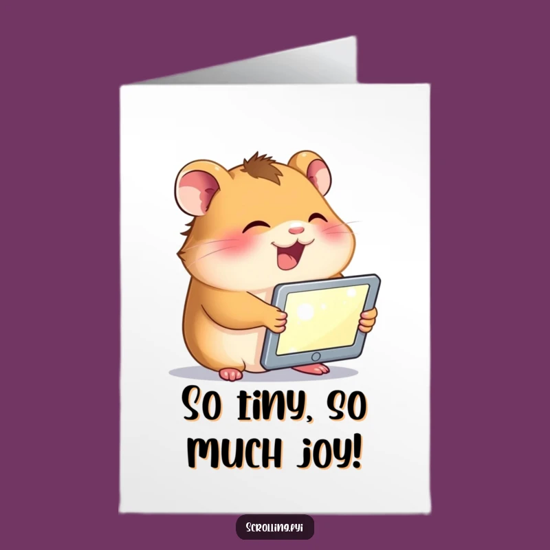 Free Printable Hamster Birthday Card: Funny Giggles Downloadable Gift