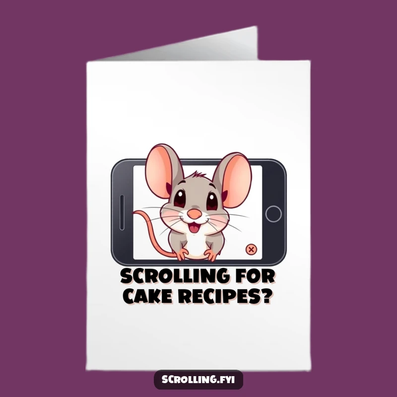Free Printable Mouse Birthday Card - Playful Zooming Downloadable Gift